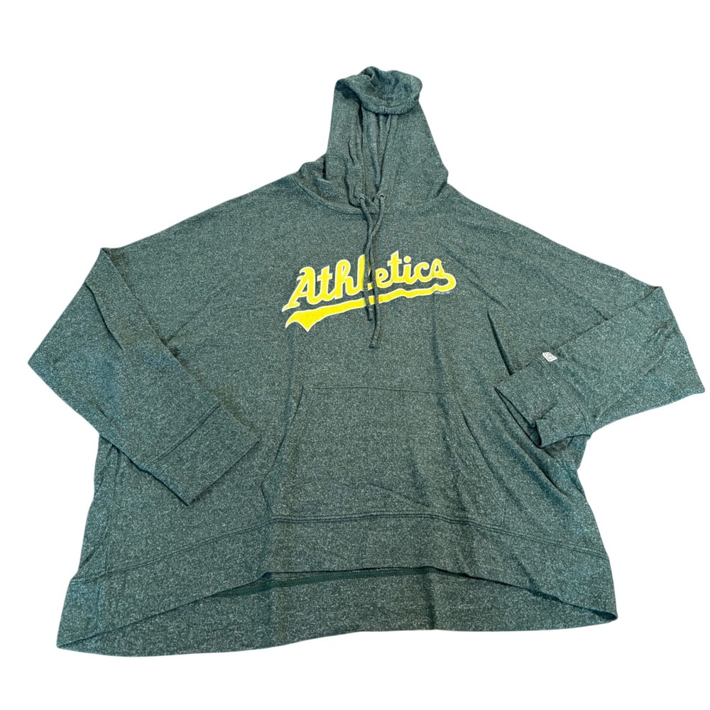 Tailgate Oakland Athletics Hoodie Womens XL Green Heathered Oversized Pullover